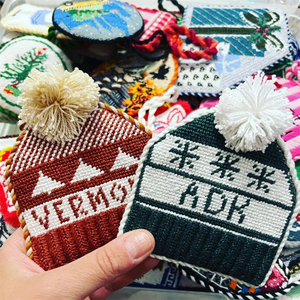 Tùy chỉnh chất lượng cao đa hình Polyester treo đồ trang trí needlepoint máy/khâu kỹ thuật tùy chỉnh thiết kế hình bầu dục - Product Image 2