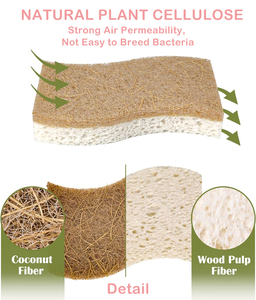 Spugna in Fibra di Cocco Ecologica Bianca per Pulizia Domestica e Cucina, Realizzata in Materiale Cellulosico - Product Image 5