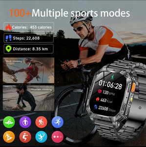 <span class=keywords><strong>Smartwatch</strong></span> Sportivo da Uomo AK103 <span class=keywords><strong>con</strong></span> Schermo LED da 2,01 Pollici, Torcia, Impermeabile IP68, SOS, Batteria 1400mAh, Chiamate Wireless, Fitness e Monitoraggio Salute per Attività all'Aperto - Product Image 4