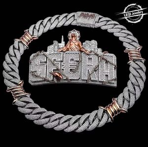 שרשרת תכשיטי ליצ 'י קובאן-פסל יהלום מותאם אישית של עיר יהלום (שרשרת יהלום היפ הופ יוקרתי) - Product Image 1