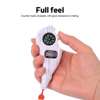Compteur numérique électronique avec boussole, jouet de doigt à pompon, outil de relaxation et de décompression à réinitialisation manuelle, affichage LCD
