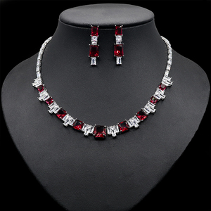 HIBRIDE Gorgeous Square Shape Yellow Cubic Zircon Party Necklace <strong>Jewlery</strong> Sets for Women Wedding Bridal <strong>Costume</strong> Accessories N-369 - Product Image 5