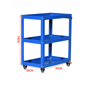Garage de réparation automatique robuste roues d'atelier professionnel rouleau de chariot de stockage en métal Mobile 3 couches chariot à outils pour mécanicien - Product Image 1