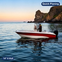 Bateau de pêche Chaser 430 de 4,3 m avec coque en fibre de verre pour les loisirs sur les lacs et les rivières