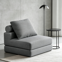 Canapé-lit convertible multifonctionnel en cuir avec mécanisme inclinable pour salon, chambre, appartement, mobilier de maison