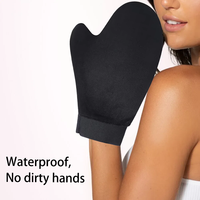 Gant applicateur de mousse autobronzante personnalisé en gros, éponge noire pour application corporelle, gant autobronzant, gant de bronzage