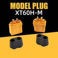 Connecteur XT60H, prise mâle et femelle, corps en deux parties, gaine noire, lame dorée pour batterie RC, câble d'alimentation ESC, lot pour magasin de loisirs créatifs