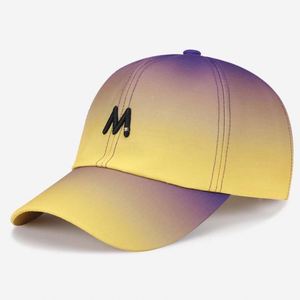 Gradient Color Sun Hats for Men Women Versatile 100% Polyester Baseball Cap Satin Fabric Distressed Metal Buckle Common - Product Image 6