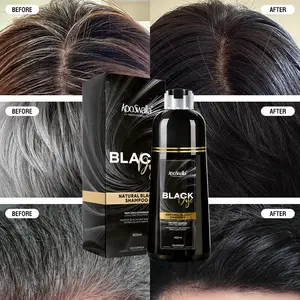 Hair Color Dye Shampoo Changing Gray Hair Color To Black Ammonia Free Natrual Herbal Black Hair Dye Shampoo