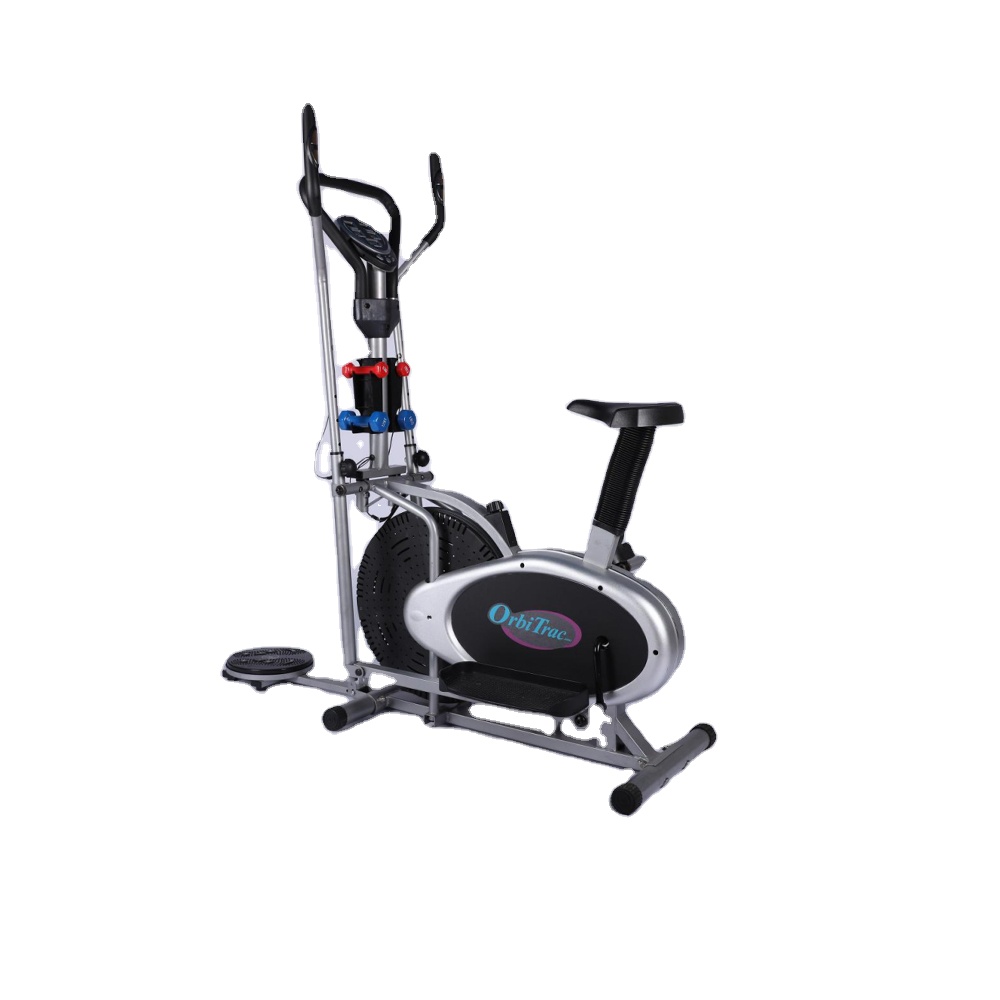 Велотренажер с гирляндой и гантелями, велотренажер, эллиптическая машина для дома