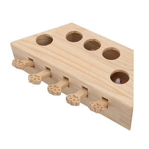 Tagliere per gatti che catturano il topo più venduto per modellare gli artigli e auto-divertimento-giocattolo educativo educativo educativo in legno massello - Product Image 1