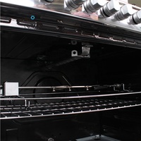 Cuisinière à gaz autonome Xunda en acier inoxydable 80 cm avec 6 brûleurs, four et grill