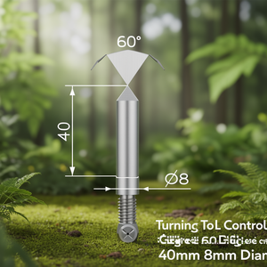 Calibrador de control de herramientas de torneado, 60 grados, 40 mm de longitud, 8 mm de diámetro - Product Image 2
