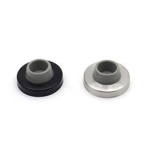 Door Stops Rubber Stainless Steel <b>Floor</b> Mount Silent <b>Buffer</b> For Wooden And Metal Doors Minimalist Design Easy Installation - Product Image 2