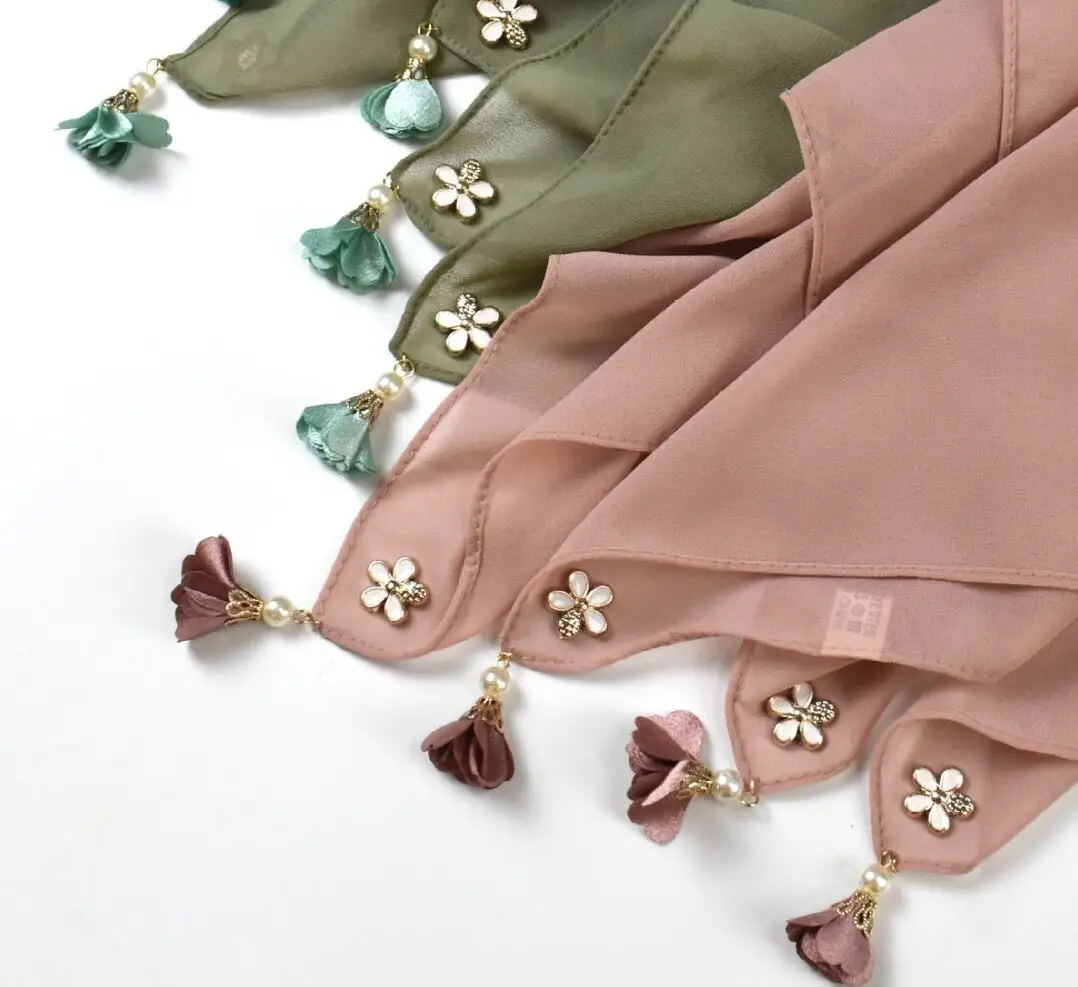 Bufanda hijab de gasa cuadrada de alta calidad personalizada para mujer Jersey foulard gasa instantánea khimar modal soie de Chal