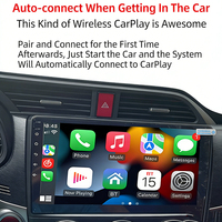 Écran tactile HD 9 10'' Hicar Android IOS CarPlay sans fil BT Lecteur multimédia de voiture GPS Navigation WIFI intégré Caméra arrière Assistant vocal