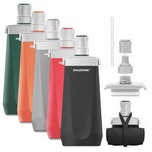 SMILEDRINK Bouteille rétractable en silicone pour l'extérieur écologique Bouteille d'eau pliable à la mode sportive non toxique - Product Image 1