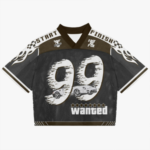 Camiseta Deportiva de Moda Hip-Hop, Estilo Rugby, Baloncesto, Vintage, Manga Corta, para Hombre, Malla Deportiva - Product Image 5