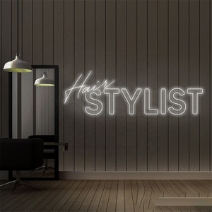 Custom Neon Sign Hair Salon Shop Design Display Board Design Store Business Logo Design For Salon Advertising