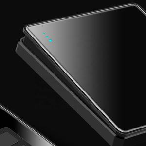 Interruttori e Prese Elettriche da Parete in Vetro Temperato di Tendenza, 1/2/3/4 Gang, Colori Grigio/Nero/Oro - Product Image 2