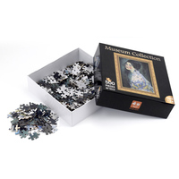 Puzzle en papier personnalisé de 500 pièces, vente en gros d'usine, portrait d'une dame, puzzle de peinture célèbre, collection de musée