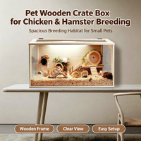 Caisse en bois pour animaux de compagnie, pour l'élevage de poulets et de hamsters, élevage de poussins, opaque/transparente, température constante, facile à nettoyer