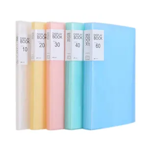 Penjualan paling laris Folder Binder warna permen 20/30/40/60/80/100 halaman PP Folder File konferensi saku bening buku tampilan ukuran A4