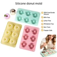 Moules à donuts en silicone perforé de qualité alimentaire pour bébés, accessoires de cuisine, moules à chocolat, moules à pâtisserie
