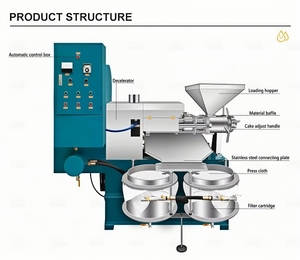 Automatic Screw Tea Seed <b>Oil</b> Press Castor Cold & Hot Olive Expeller Beans With CE - Product Image 3
