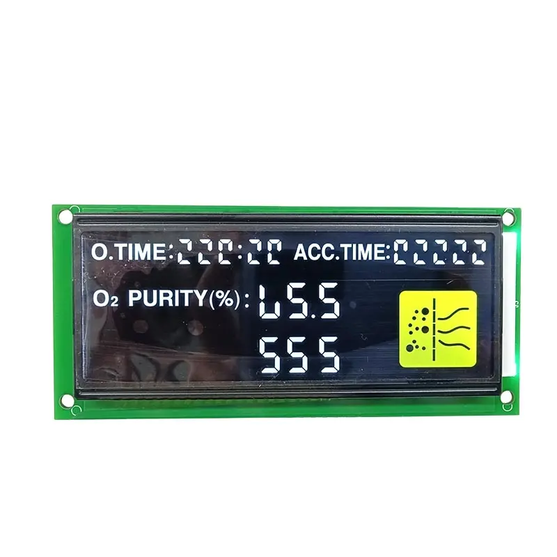 Pantalla de panel de instrumentos de 7 segmentos FSTN, COB monocromático con módulo de pantalla LCD de segmento PCB