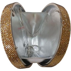 Daffgui – pochette ronde en strass pour femmes, sac de soirée en cristal, sac à main perlé scintillant pour mariage, célébration de gala - Product Image 4