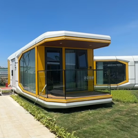Maison conteneur en acier de luxe préfabriquée pour l'extérieur minuscule capsule modulaire mobile Apple Pod détachable pour bureau villa
