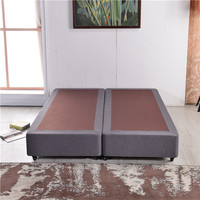 Sommier de lit en bois contreplaqué à ressorts Bonnell au design simple, cadre de lit rembourré en tissu, cadre en métal, base de matelas