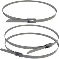 Großhandel Kabelbinder 4x100mm Selbstverriegelnd Metall-Reißverschluss Edelstahl-Kabelbinder