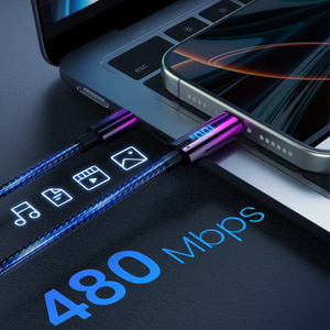 Mojorwy 100W Điện Kỹ Thuật Số Hiển Thị Nhanh Chóng Sạc Cáp Dữ Liệu Type-C Để Type-C 480Mbps Tốc Độ Cao Truyền Điều Khiển Nhiệt Độ - Product Image 4