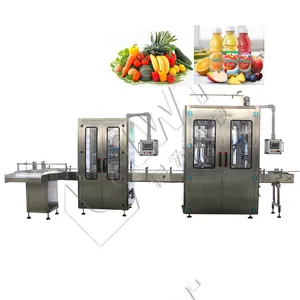 Leadworld Automatic High-precision Mixed Juice Making Line Glass Bottle Filling Capping Labeling Machine