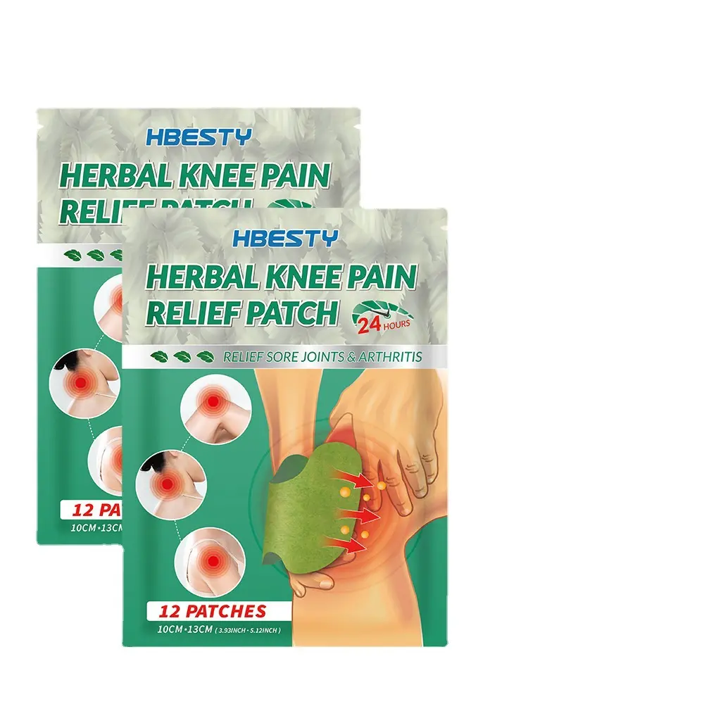 OEM Großhandel Chinese Natural Herbals Knies chmerz linderung Behandlung Kräuter Knie Schmerz linderung Patch 12pcs/pag