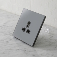 Prise Murale Universelle à 3 Broches en Verre Trempé 13A 250V, Multiprise Industrielle Multifonctionnelle pour Maison, Hôtel, Vente en Gros
