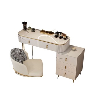 Tocador Moderno y Sencillo con Espejo LED Integrado y Armario de Almacenamiento <span class=keywords><strong>para</strong></span> Dormitorios Pequeños y Apartamentos - Product Image 5