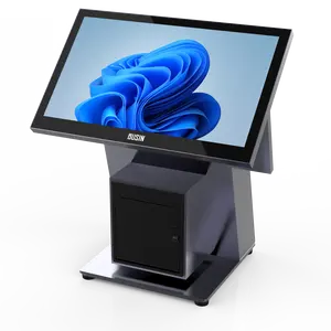 Macchina POS da 14 pollici + 11.6 pollici con lettore NFC per stampante da 80mm e Scanner QR 1D/2D