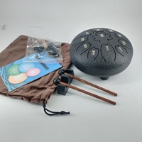 Hot Selling 6 Inch Mini Steel Tongue Drum 11-Note Rain Chime Percussion Musical Instrument Stainless Steel Drum Chamber