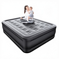 Matelas pneumatique VOSSER avec pompe intégrée, 18 pouces, auto-gonflant en 3 minutes, portable, moderne, en polyester, taille Queen, pour le camping et la maison