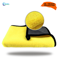 Chiffon de lavage épais en microfibre 800 g/m² pour voitures, serviette en polaire corail super épaisse pour le nettoyage automobile