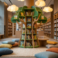 Estantería de lectura en forma de árbol para biblioteca de guardería preescolar Kainice Montessori, mueble de estantería para aula de centro de educación infantil