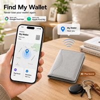 Cartera con Rastreador GPS, Sistema Dual, Compatible con Find My y MagSafe, Bloqueo RFID, con Apple Find My y Google Find Hub
