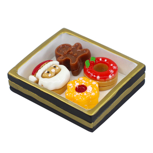 Set de Comida en Miniatura Estilo Navideño, Cabujón de Resina con Reverso Plano para Accesorios de Joyería DIY - Product Image 5