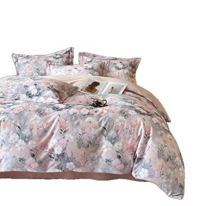 Hongchang Brushed Cotton Bedding Set 133x72 Twill Digital Print Floral Pattern Autumn Winter Warmth - Product Image 5