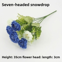Bouquet de 7 fleurs de lotus artificielles en plastique, faites à la main, style moderne minimaliste, 6 couleurs, pour la décoration de la maison, des mariages et des tables