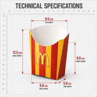 Gobelets en papier personnalisés pour frites, résistants à la graisse, emballages pour restauration rapide, boîtes à emporter, cônes pour frites, cartons