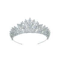 Couronne de mariée scintillante en zircon, accessoires pour cheveux, couronnes en strass pour mariage, diadèmes pour femmes
